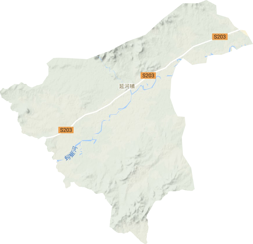 延河镇地形图