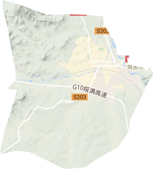 尚志镇地形图