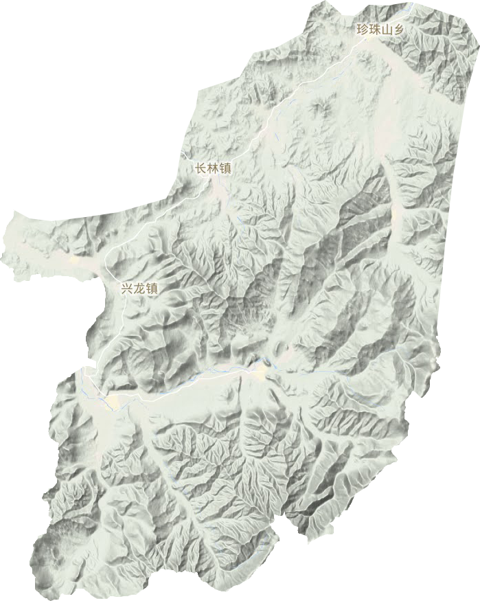 珍珠山乡地形图