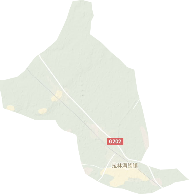 拉林满族镇地形图