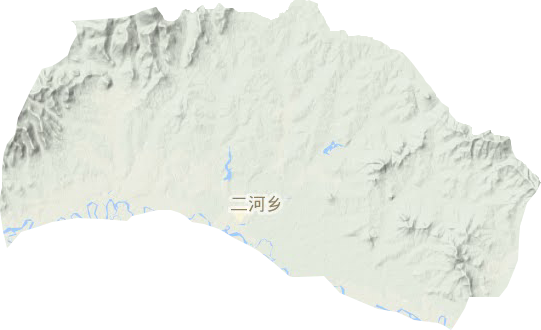 二河乡地形图