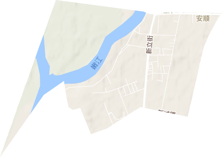 江安街道地形图