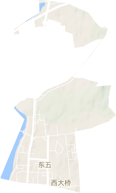 西大桥街道地形图