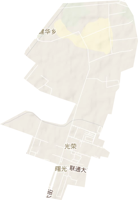 光荣街道地形图