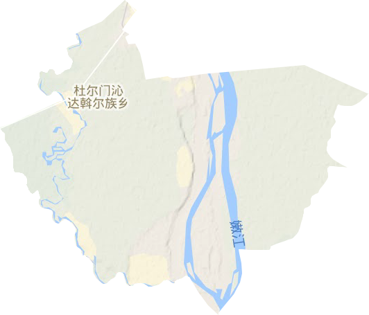 杜尔门沁达斡尔族乡地形图