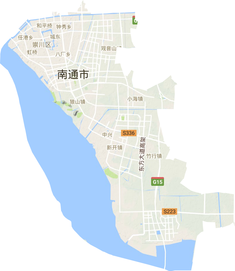 崇川区地形图