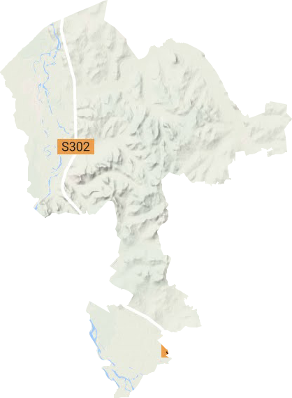 碾子山区（镇）直辖地域地形图