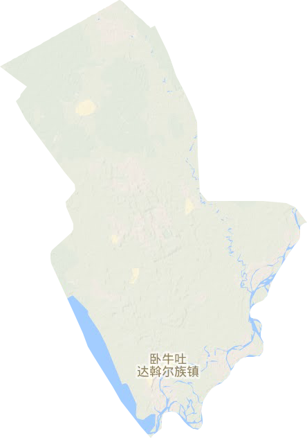 卧牛吐达斡尔族镇地形图