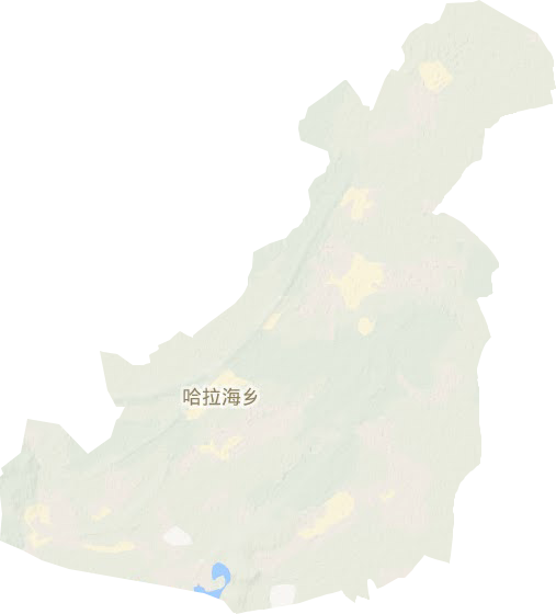 哈拉海乡地形图