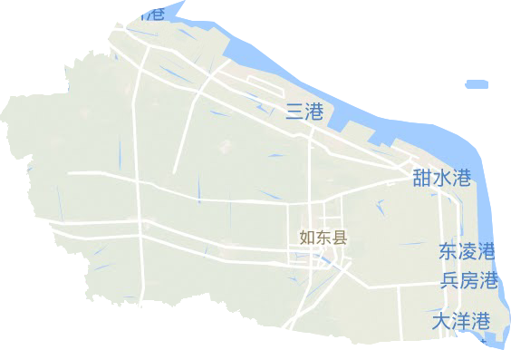 如东县地形图