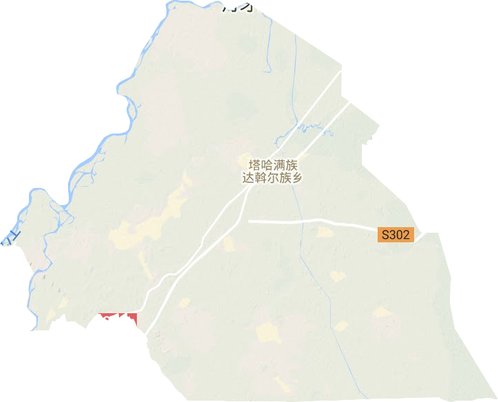塔哈镇地形图