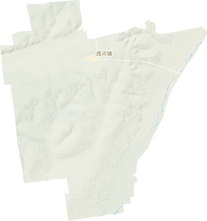 西河镇地形图