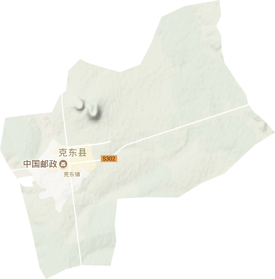 克东镇地形图