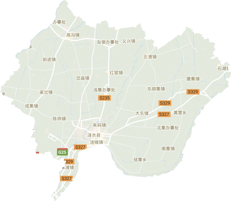 涟水县地形图