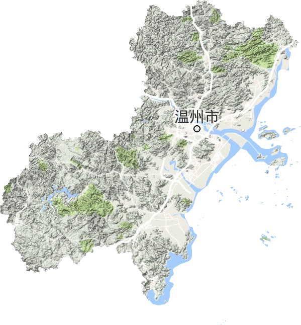 温州市地形图