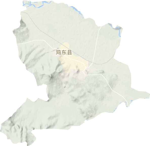 鸡东镇地形图