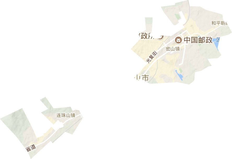 中心街道地形图