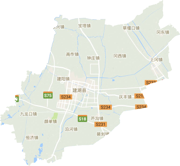 建湖县地形图