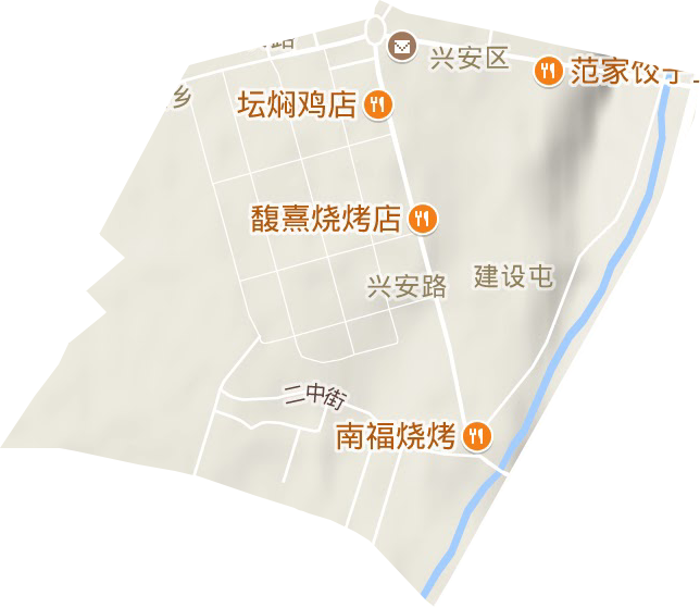 兴安路街道地形图