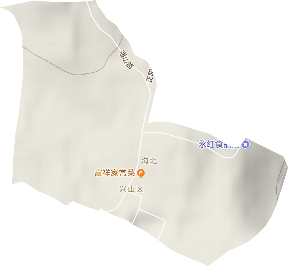 沟北街道地形图