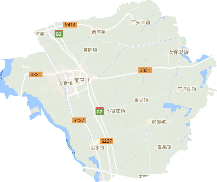 宝应县地形图