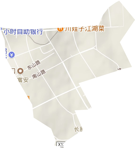 富安街道地形图