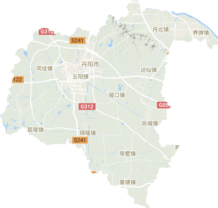丹阳市地形图