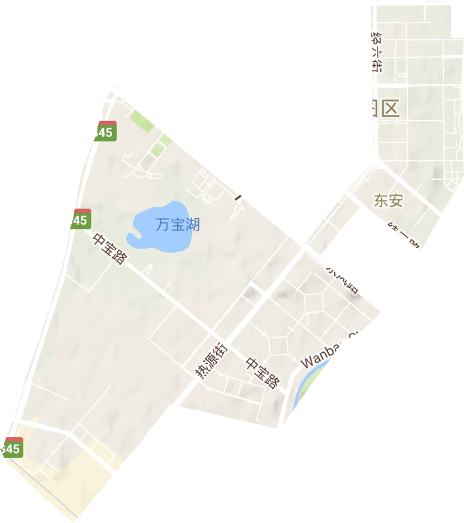 东安街道地形图