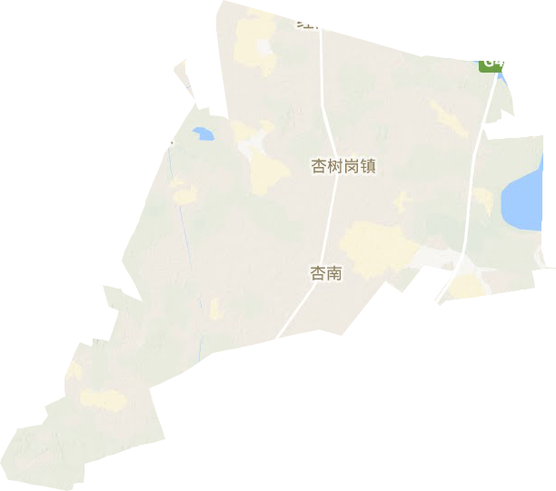 杏树岗镇地形图