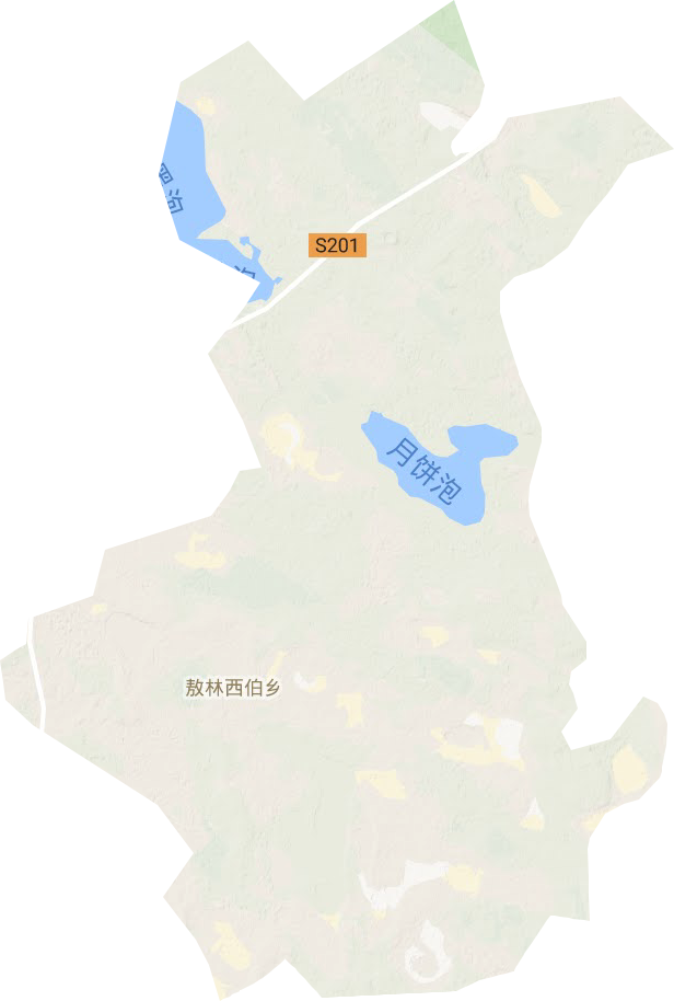 敖林西伯乡地形图