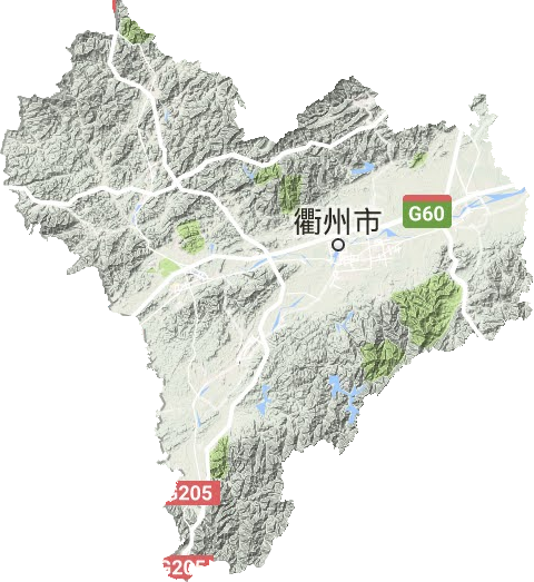 衢州市地形图