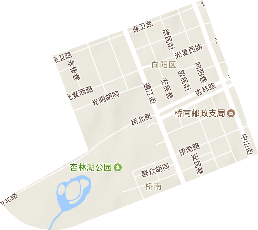 桥南街道地形图