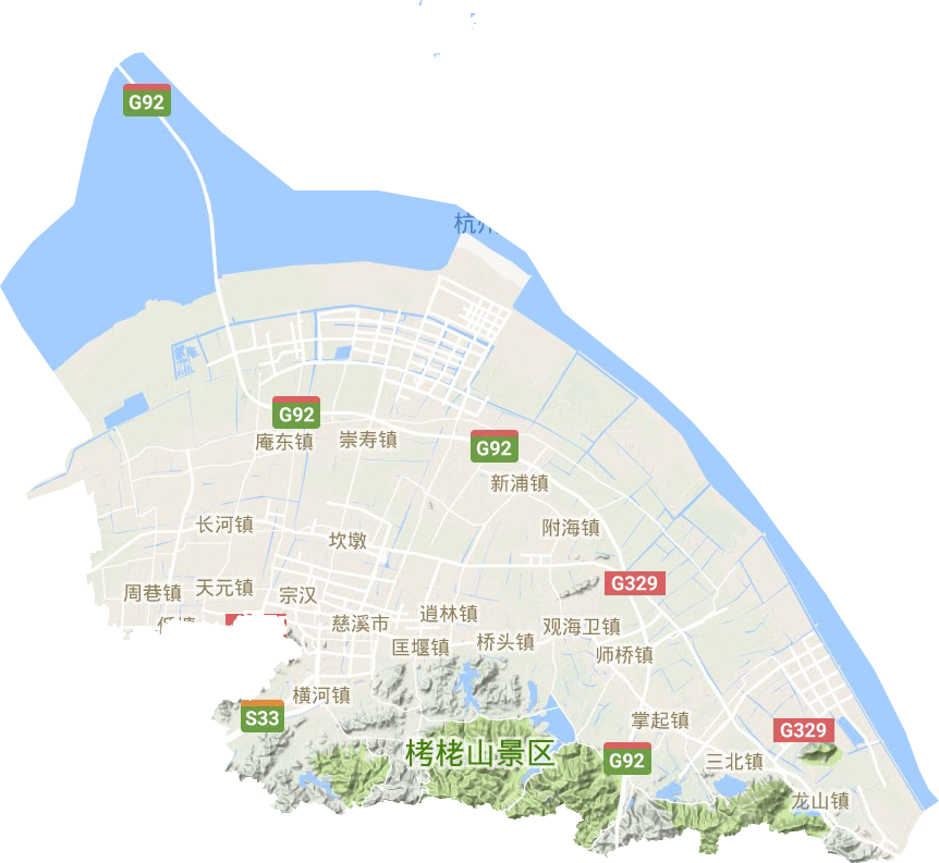慈溪市地形图
