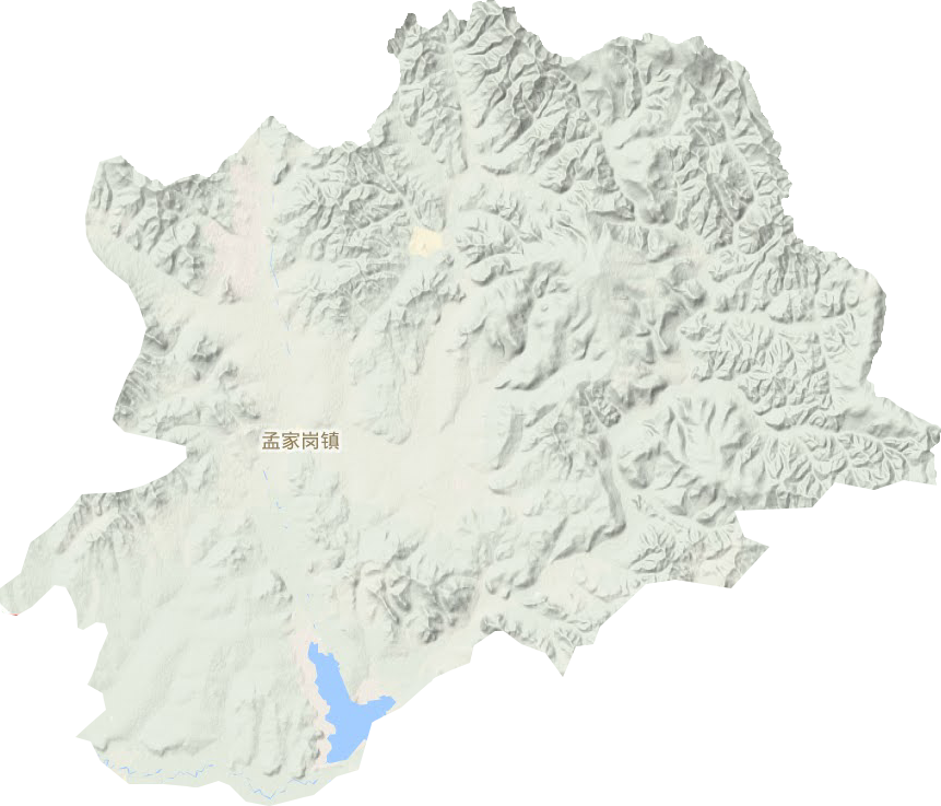 孟家岗镇地形图