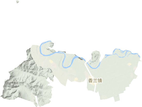 香兰镇地形图
