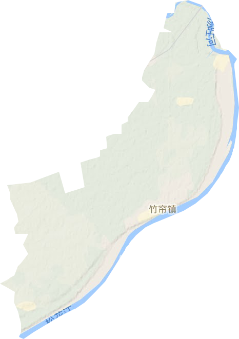竹帘镇地形图