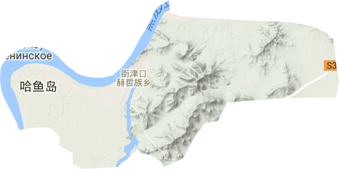 街津口乡地形图
