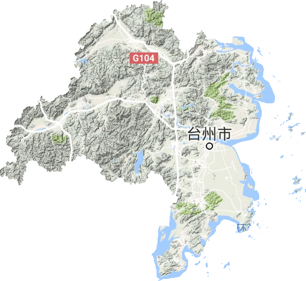 台州市地形图