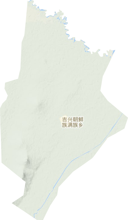 吉兴朝鲜族满族乡地形图