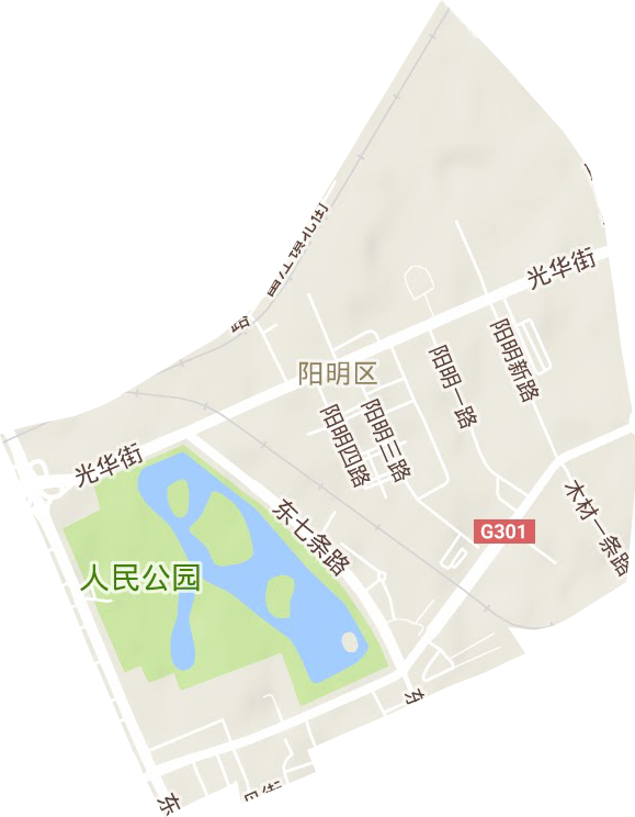 阳明街道地形图