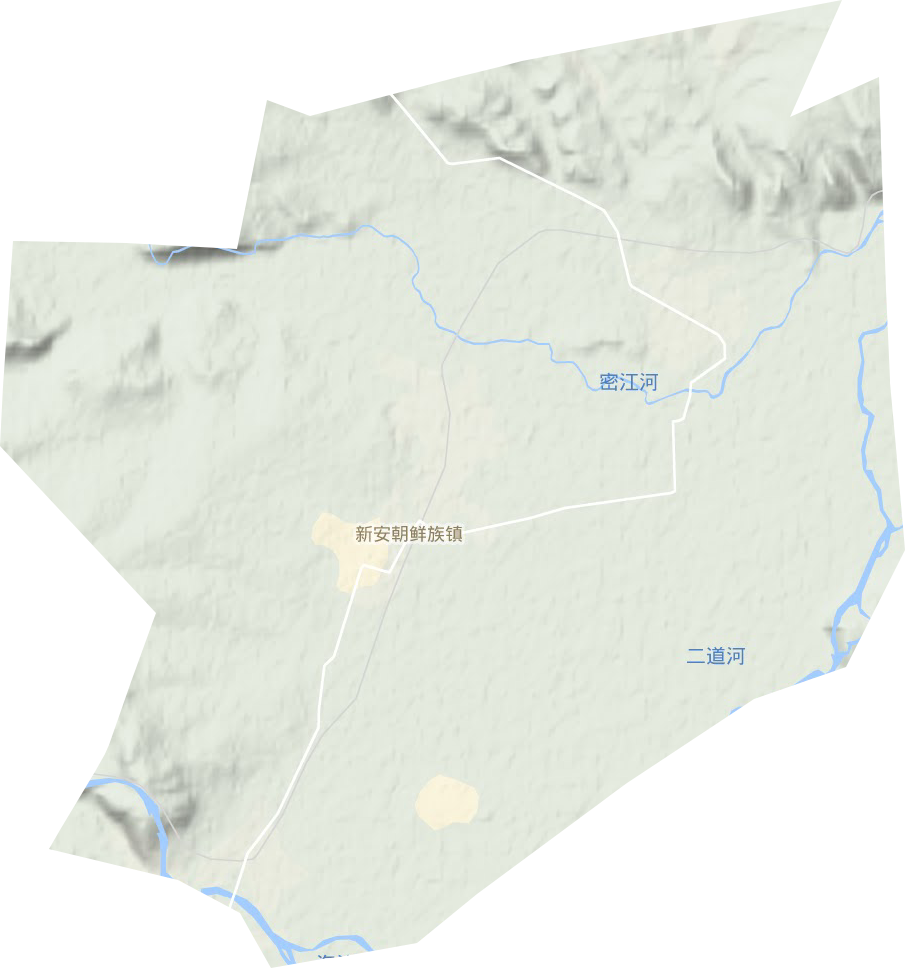 新安朝鲜族镇地形图