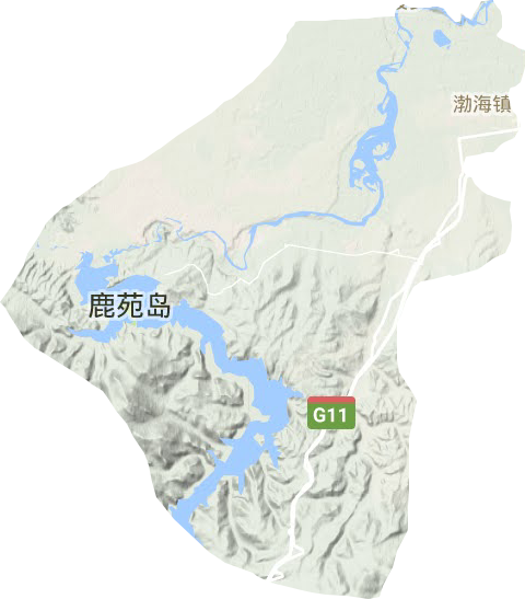 渤海镇地形图