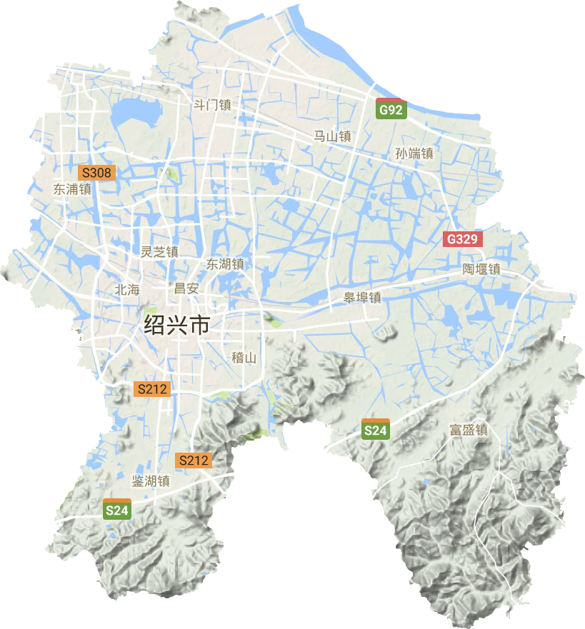 越城区地形图