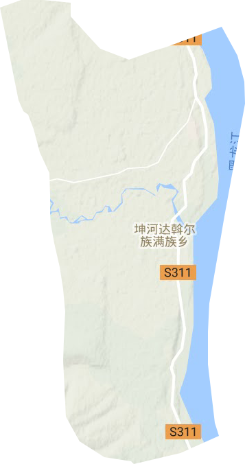 坤河乡地形图