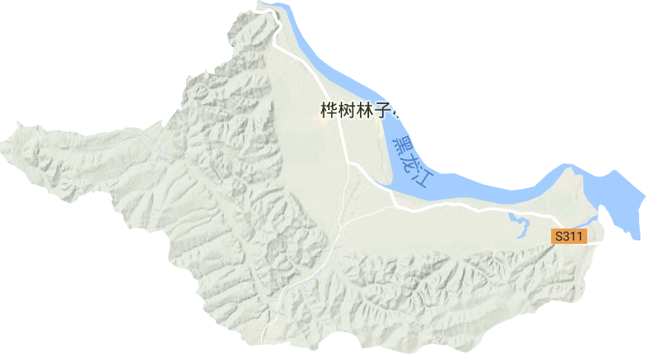 沿江满族乡地形图