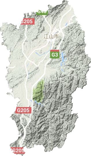 江山市地形图