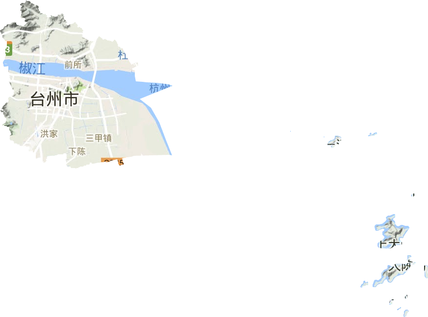 椒江区地形图
