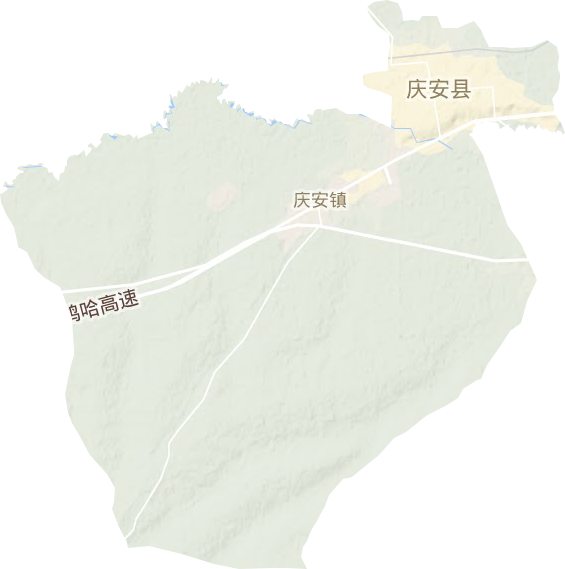 庆安镇地形图