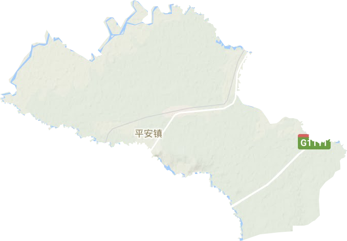 平安镇地形图