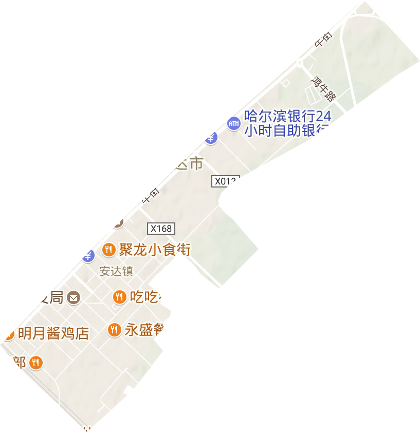 安虹街道地形图